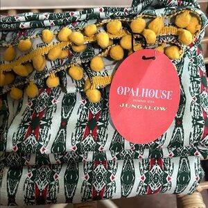 Opalhouse Jungalow Green and Yellow 60” x 120 Table Cloth